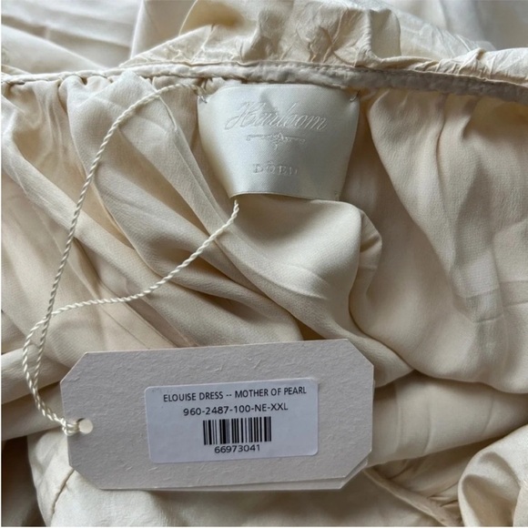 Doen Elouise Silk Dress Mother Of Pearl NWT - Picture 11 of 13